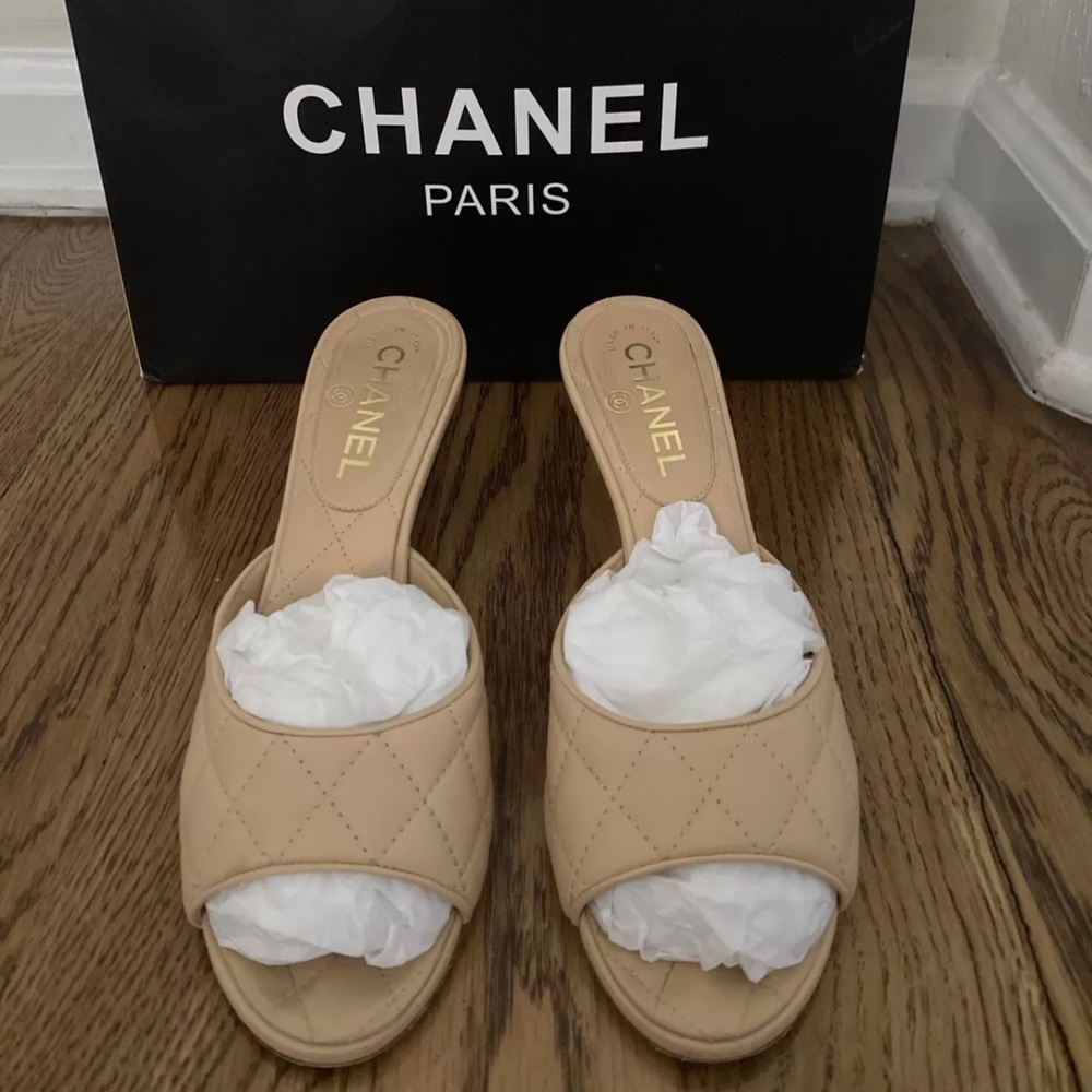 Chanel Quilted Slides/Mules/Sandals